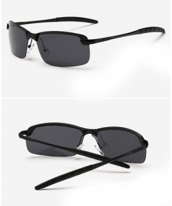 Rimless Polarized Sunglasses Lightweight Fashionwear - Black - C618SZ23ICR $7.91