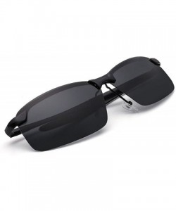 Rimless Polarized Sunglasses Lightweight Fashionwear - Black - C618SZ23ICR $7.91