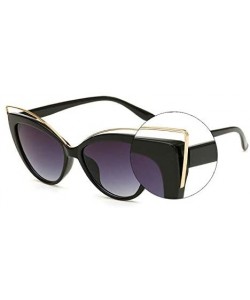 Goggle Sunglasses UV400 Retro cat Glasses Lady's Sunglasses - Dark Brown - CE18Y4H2MNM $32.66