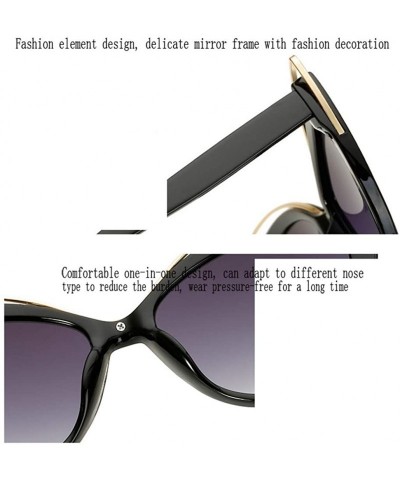 Goggle Sunglasses UV400 Retro cat Glasses Lady's Sunglasses - Dark Brown - CE18Y4H2MNM $32.66