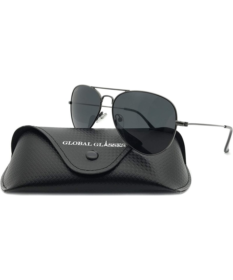 Metal Eyewear Small Face Men Women Teenager UV400 Polarized Sunglasses -  Gun Metal Frame + Gray Lens - CY17YEQ7670