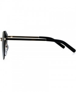 Oversized Womens Luxury Rimless Futuristic Horned Butterfly Sunglasses - Smoke - C018CGOKK2U $15.37