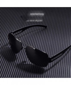 Oversized Men's Sunglasses Brand Design Metal Frame TR90 Temple Oversized C1Black - C2gold - C518XQZRU4X $18.05