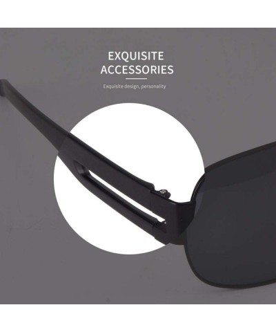 Oversized Men's Sunglasses Brand Design Metal Frame TR90 Temple Oversized C1Black - C2gold - C518XQZRU4X $18.05