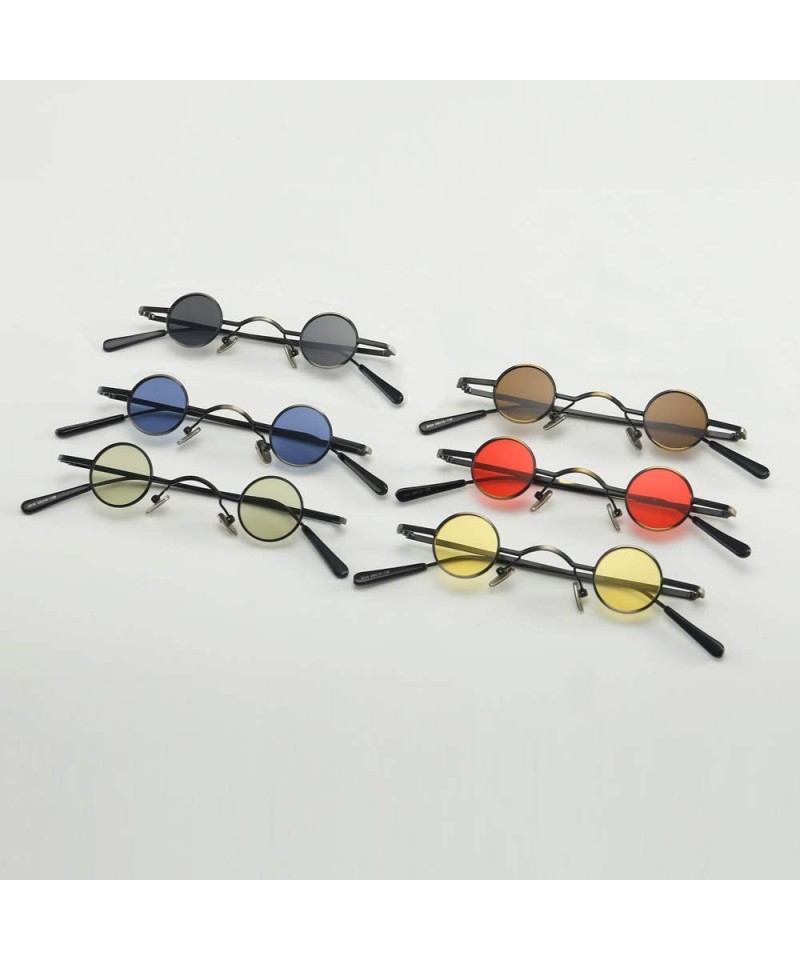 Cheap Retro Mini Sunglasses Round Men Metal Frame Small Round Framed Sun  Glasses Popular Color Lens Sunglasses Fashion