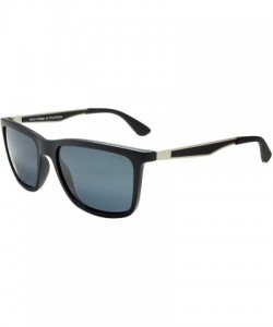 Square Polarized Sunglasses F-4275 Casual Life-Style Wayfarer/Comfort fit - Matt Black - CV189TKWWS6 $34.05