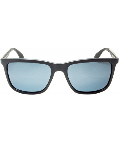 Square Polarized Sunglasses F-4275 Casual Life-Style Wayfarer/Comfort fit - Matt Black - CV189TKWWS6 $34.05