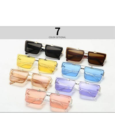 Oversized Blocking Eyeglasses Double Sunglasses Eyewear - Champagne - C718XUT3YYU $13.36