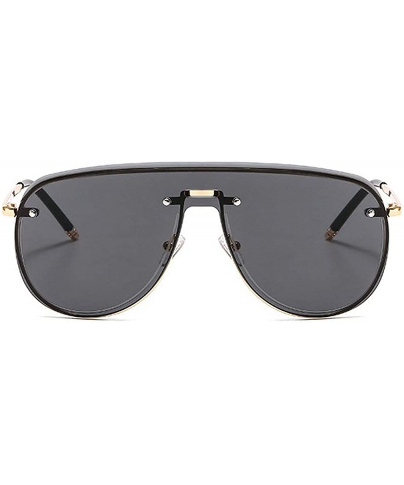 Semi Rimless Polarized Sunglasses Classic Metal Retro Rivets Sun ...