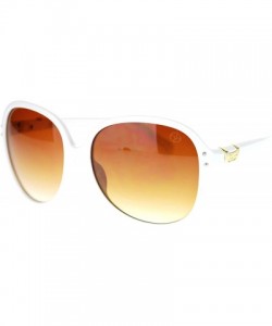 Butterfly Womens Luxury Retro Fashion Large Plastic Butterfly Designer Sunglasses - White - C011NSKWVZD $11.56