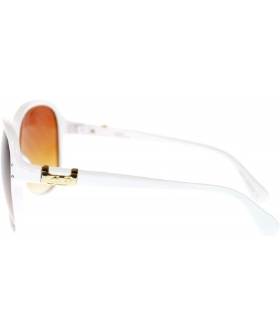 Butterfly Womens Luxury Retro Fashion Large Plastic Butterfly Designer Sunglasses - White - C011NSKWVZD $11.56