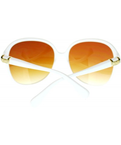 Butterfly Womens Luxury Retro Fashion Large Plastic Butterfly Designer Sunglasses - White - C011NSKWVZD $11.56