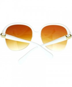 Butterfly Womens Luxury Retro Fashion Large Plastic Butterfly Designer Sunglasses - White - C011NSKWVZD $11.56