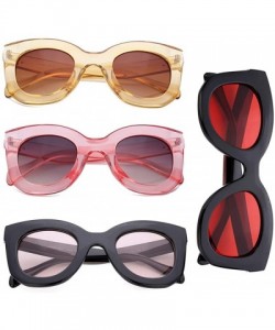 Oversized Cateye Sunglasses For Women Street Fashion Oversized Plastic Frame - 100% UV Protection - - CM18QQT5H4T $23.84