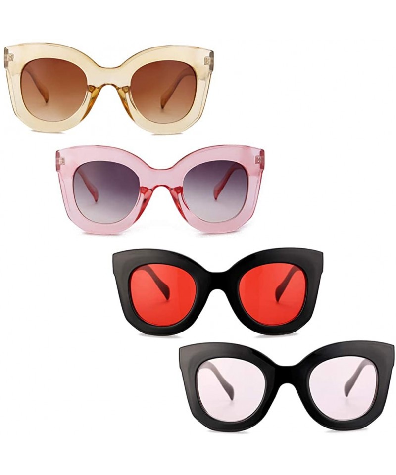 Cateye Sunglasses For Women Street Fashion Oversized Plastic Frame ...