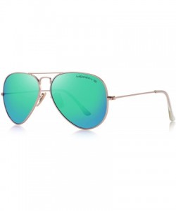 Aviator Classic Men Polarized sunglass Pilot Sunglasses for Women 58mm S8025 - Gold&green - CK18DMLN644 $9.13