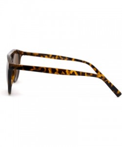 Round Flat Top Hipster Horn Rim Round Keyhole Bi-focal Reading Sunglasses - Tortoise Brown - CU18XD55CC8 $17.87