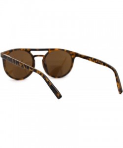 Round Flat Top Hipster Horn Rim Round Keyhole Bi-focal Reading Sunglasses - Tortoise Brown - CU18XD55CC8 $17.87