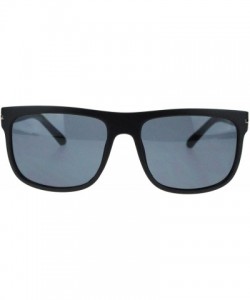 Rectangular Mens Luxury Fashion Mobster Rectangular Shade Sunglasses - Matte Black - CD11TX3501V $10.32