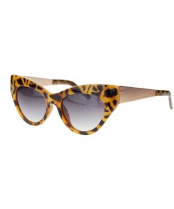 Cat Eye Trendy Runway Fashion Thick Plastic Narrow Cat Eye Sunglasses - Tortoise (Smoke) - C711YNNJ2FV $9.80