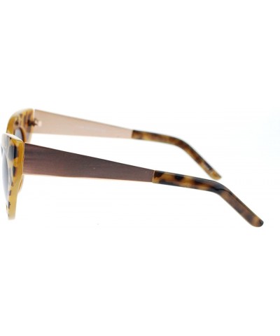 Cat Eye Trendy Runway Fashion Thick Plastic Narrow Cat Eye Sunglasses - Tortoise (Smoke) - C711YNNJ2FV $9.80