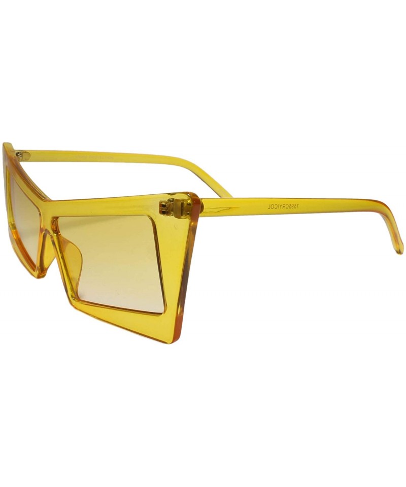 Triangle Wing Edge Rimless Slim Cat-Eye Sunglasses Trendy sunglasses  Vintage Sunglasses Retro Punk
