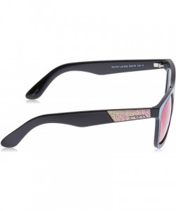 Oval Diesel Black Plastic Frame Purple Lens Unisex Sunglasses DL01615483Z - CV126FHX177 $41.50