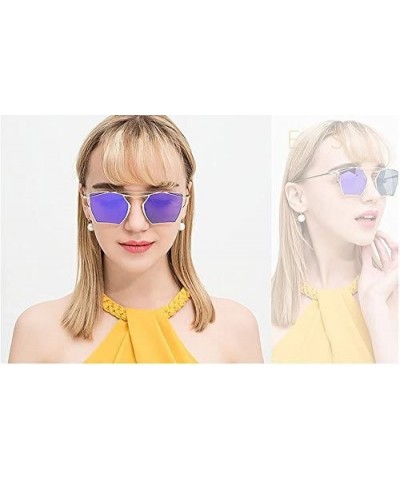 Aviator Colorful lady sunglasses ladies driving glasses - Purple Color - CT183Y7SQWM $22.25