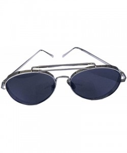 Wayfarer Wayfarers Classic Modern Metal Frame Crossbar Flat Lens Sunglasses - Silver Frame Grey Lens - CS12GP6UXBZ $35.79