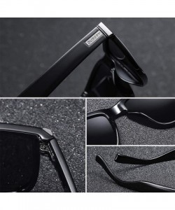 Sport Sunglasses Men Women Polarized Square Frame Tortoise Sports UV400 With Sunglasses Case For Driving Outdoor Travel - CX1...