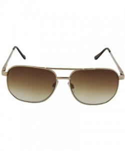 Square Square Aviator Non Polarized Reader Sunglasses R21 - Gold Frame-brown Lenses - CU18SM9QKD7 $13.38