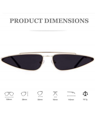 Cat Eye Vintage Cat Eye Sunglasses Small Metal Frame Candy Colors Glasses - Golden - CM18G8XL7OA $10.21