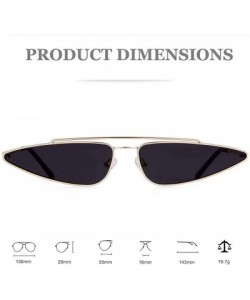 Cat Eye Vintage Cat Eye Sunglasses Small Metal Frame Candy Colors Glasses - Golden - CM18G8XL7OA $10.21