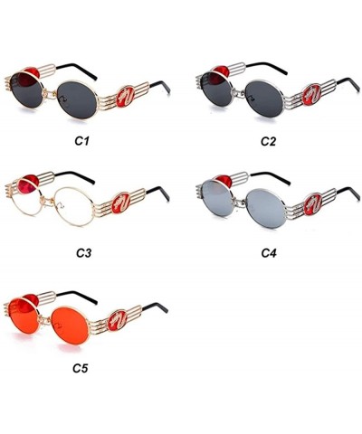 Round Fashion Vintage Steampunk Sunglasses Glasses - 4 Sliver - CE198GE0D2S $28.87