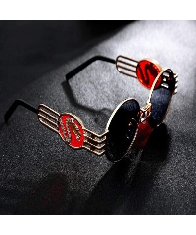 Round Fashion Vintage Steampunk Sunglasses Glasses - 4 Sliver - CE198GE0D2S $28.87