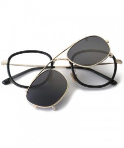 Square Sunglasses square sunglasses multi purpose equipped - Gold Frame Black Gray Piece - C918X4R8R43 $63.81