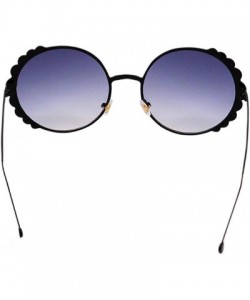 Rimless Stylish Round Pearl Decor Sunglasses UV Protection Metal Frame - Black Frame Gray Lens - C118U8H8WS0 $13.84