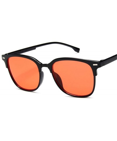 Rectangular Vintage Square Sunglasses Women Man Silver Sun Glasses - Orange - C4194OOG50G $28.20