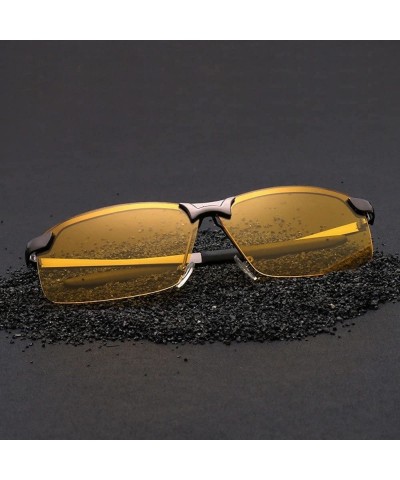 Aviator Polarized Sunglasses Photochromic Protection - Yellow - CJ199OXELUY $10.91