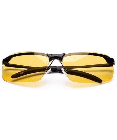 Aviator Polarized Sunglasses Photochromic Protection - Yellow - CJ199OXELUY $10.91