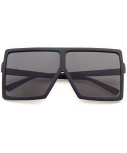 Square Oversized Sunglasses for Women Square Shield Plastic Frame 100% UV400 Protection - CP18S8LL5L9 $9.58