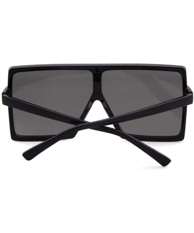 Square Oversized Sunglasses for Women Square Shield Plastic Frame 100% UV400 Protection - CP18S8LL5L9 $9.58