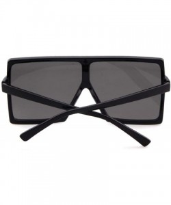 Square Oversized Sunglasses for Women Square Shield Plastic Frame 100% UV400 Protection - CP18S8LL5L9 $9.58