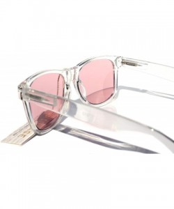 Wayfarer SIMPLE Classic Vintage Clear Frame Style Sunglasses for Men and Women - Pink - CD18ZGZKSXH $8.62