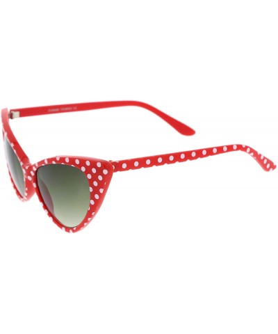 Wayfarer Women's Retro Oversized High Point Cat Eye Sunglasses 54mm - Red-white / Smoke Gradient - CP118SU7RH5 $12.09