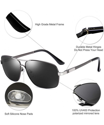 Aviator Personalized Sunglasses protection Polarized Husband - Black-for Boyfriend - CI18SU9LG5M $6.95