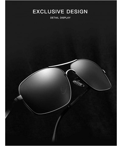 Aviator Personalized Sunglasses protection Polarized Husband - Black-for Boyfriend - CI18SU9LG5M $6.95