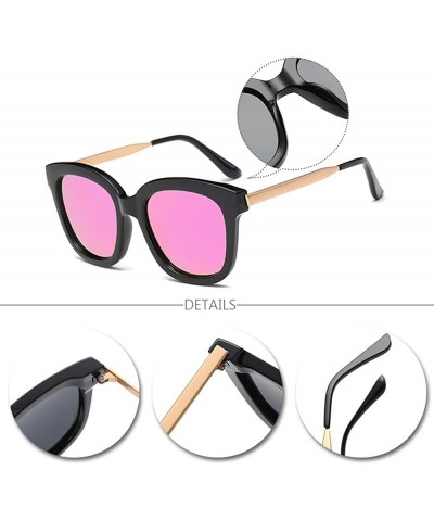 Sport Men Women Polarized Sunglasses UV400 Classic Rimmed Driving Sunglasses - Black-purple - C518RMRDUA2 $9.89