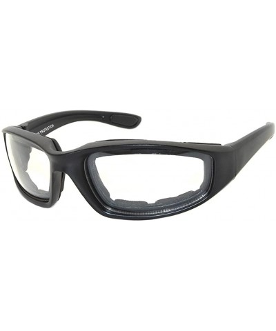 Sport Motorcycle Riding Glasses Goggles Padded Foam Outdoor Activity Sport Black - 01_black_frame_clear_lens - C611UO54LKX $1...