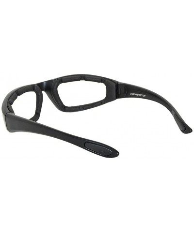 Sport Motorcycle Riding Glasses Goggles Padded Foam Outdoor Activity Sport Black - 01_black_frame_clear_lens - C611UO54LKX $1...